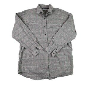 Patagonia Women's Lightweight Outdoor Plaid Button Up Black/Purple Size M